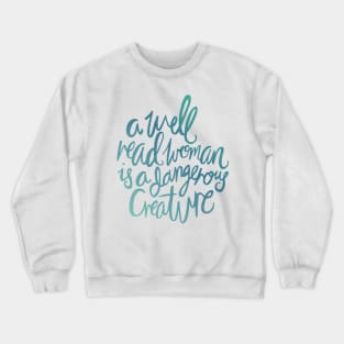 Well Read Woman Blue Crewneck Sweatshirt